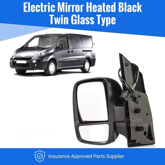 Fits Toyota Proace 2013-2016 Door Wing Mirror Electric Heated Black Left Side - image 2