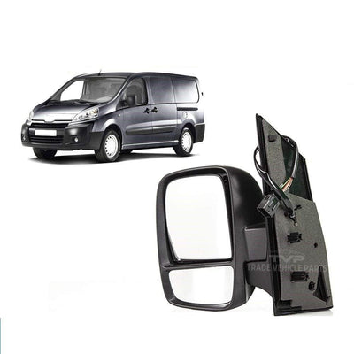 Fits Toyota Proace 2013-2016 Door Wing Mirror Electric Heated Black Left Side - tradevehicleparts.co.uk