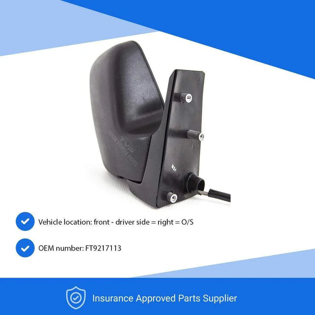 Fits Peugeot Expert 1995-2006 Door Wing Mirror Manual Black Driver Side - image 3