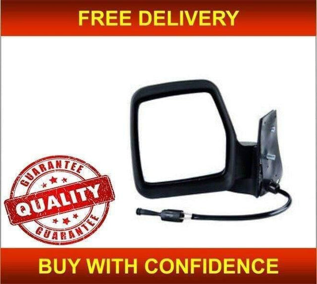 Fits Fiat Scudo 1995-2006 Door Wing Mirror Manual Black Passenger Side - image 2