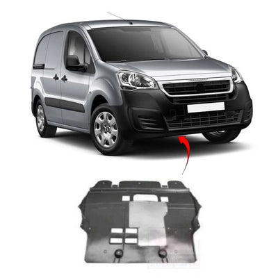 Fits Peugeot Partner 2008- Engine Cover Undertray Rear Section With Aluminium Pad - tradevehicleparts.co.uk