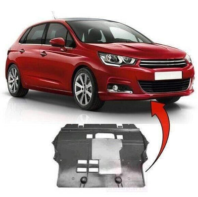 Fits Citroen C4 5 Door Hatchback 2011-2018 Engine Cover Undertray With Aluminium Pad - tradevehicleparts.co.uk