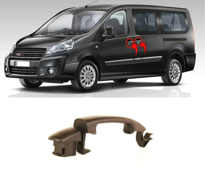 Fits Fiat Scudo 2007- Door Handle Front Left, Rear Left & Right Side W/O Key Primed - tradevehicleparts.co.uk