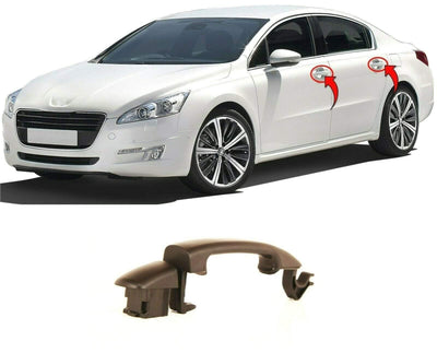 Fits Peugeot 508 2011- Door Handle W/O Key Hole Front Left Rear Left & Right Primed - tradevehicleparts.co.uk