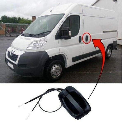 Fits Peugeot Boxer 2006-2014 Side Sliding Door Handle Outside W/O Key Hole Cover - tradevehicleparts.co.uk