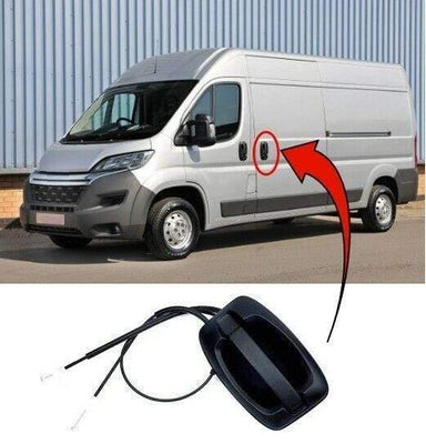 Fits Citroen Relay 2006-2014 Side Sliding Door Handle Outside W/O Key Hole Cover - tradevehicleparts.co.uk