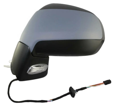 Fits Peugeot 3008 2009-2016 Door Wing Mirror Electric Heated Primed Indicator Left - tradevehicleparts.co.uk