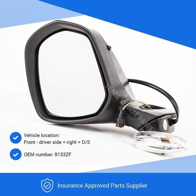 Fits Peugeot 3008 2009-2016 Door Wing Mirror Electric Heated Primed Indicator Right - image 2