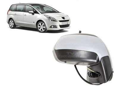 Fits Peugeot 5008 2010-2017 Door Wing Mirror Electric Heated Primed Indicator Right - tradevehicleparts.co.uk