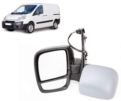 Fits Citroen Dispatch 2007-2016 Door Wing Mirror Electric Heated Primed Twin Left Lh - tradevehicleparts.co.uk