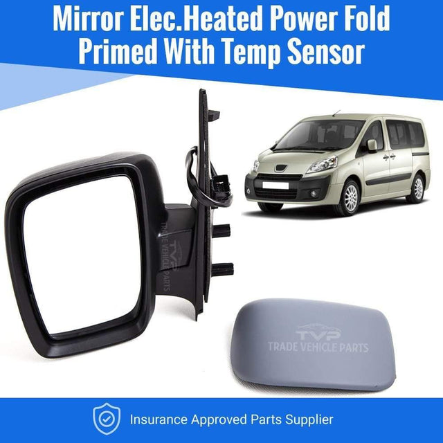 Fits Peugeot Expert 2007-2016 Door Wing Mirror E/H Power Fold Primed Single Left - image 2
