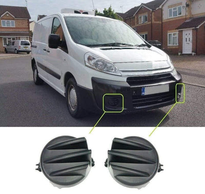 Fits Citroen Dispatch 2004-2016 Front Bumper Fog Lamp Cover Pair Left Right Side - tradevehicleparts.co.uk