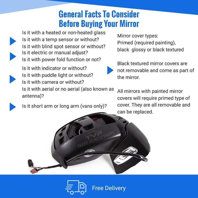 Fits Peugeot 5008 2010-2017 Door Mirror Electric Heated Power Fold Primed Right O/S - image 4