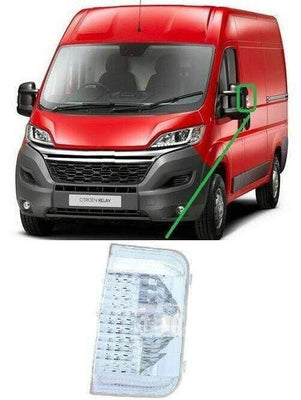 Fits Citroen Relay 2006- Door Wing Mirror Indicator Clear Lens Passenger Side - tradevehicleparts.co.uk