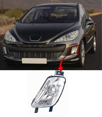 Fits Peugeot 308 Hatchback 2007-2011 Fog Light Lamp Passenger Side Lh No Motor - tradevehicleparts.co.uk