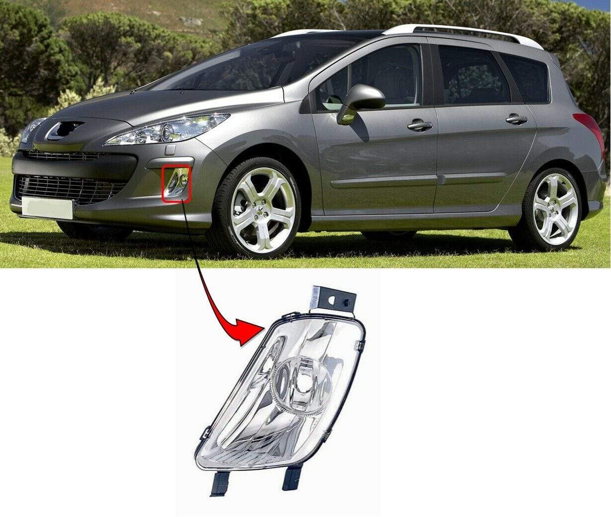 PG8019B Peugeot 308 Estate 2008-2011 Fog Light Lamp Passenger Side No Motor