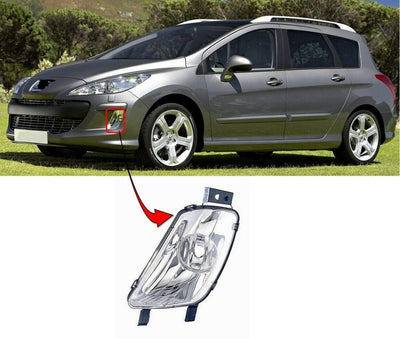 Fits Peugeot 308 Estate 2008-2011 Fog Light Lamp Passenger Side No Motor - tradevehicleparts.co.uk