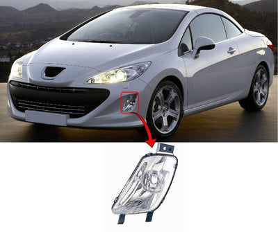 Fits Peugeot Cabriolet 2009-2011 Fog Light Lamp Passenger Side No Motor - tradevehicleparts.co.uk