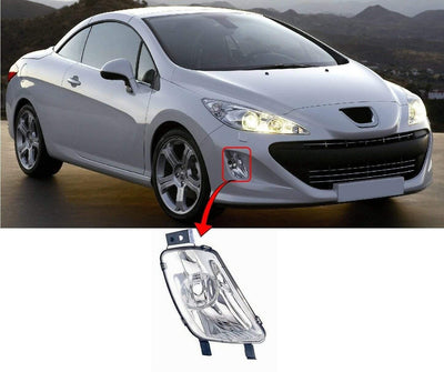 Fits Peugeot Cabriolet 2009-2011 Fog Light Lamp Driver Side No Motor - tradevehicleparts.co.uk