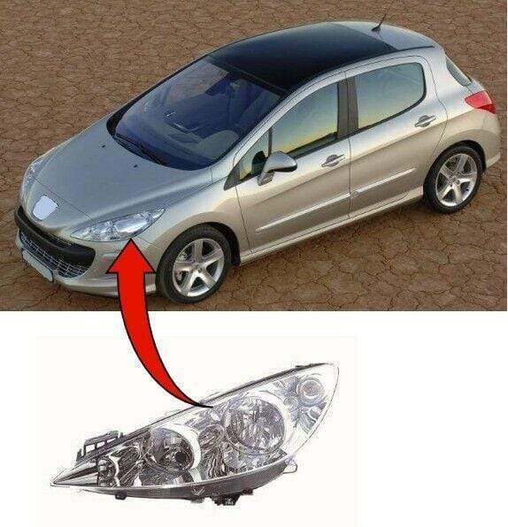 PG8036B Peugeot 308 Hatchback 2007-2011 Headlamp Headlight W/Motor Passenger Side