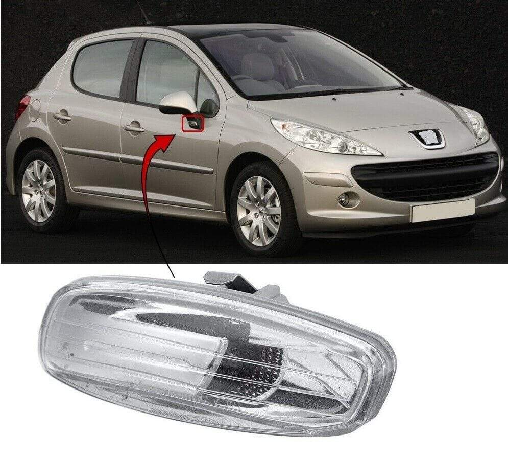 PG8043B Peugeot 207 2006-2009 Door Wing Mirror Indicator Clear Lens Driver Side