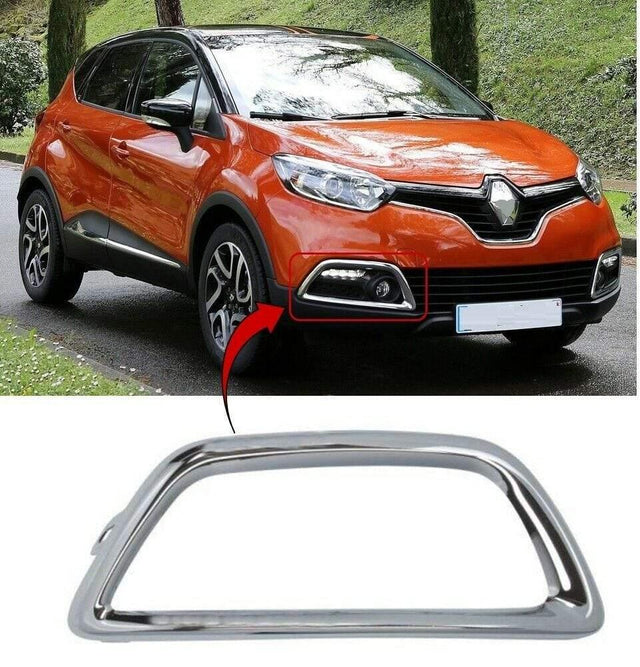 Fits Renault Captur 2013-2017 Front Bumper Fog Grille Moulding Chrome Driver Side - image 2