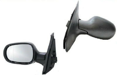 Fits Renault Clio 1998-2005 Door Wing Mirror Electric Heated Black Passenger Side - tradevehicleparts.co.uk