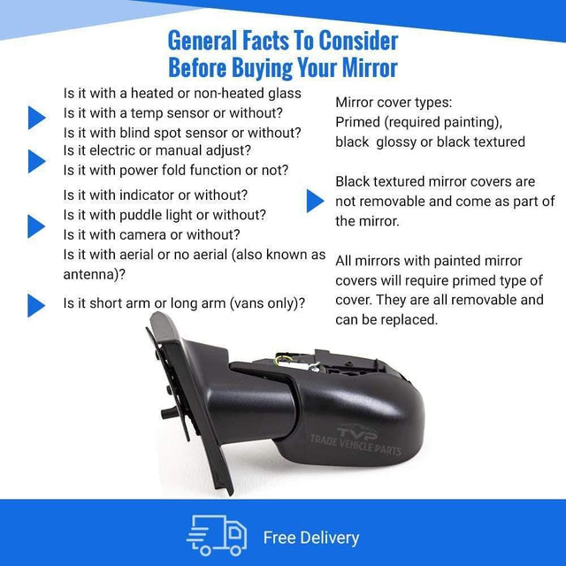 Fits Renault Clio 2009-2012 Door Wing Mirror Electric Heated Power Fold Primed Passenger Side - image 4