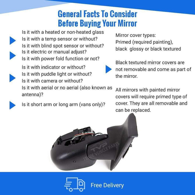 Fits Renault Clio 2009-2012 Door Wing Mirror Electric Heated Temp Sensor Primed Driver Side - image 4