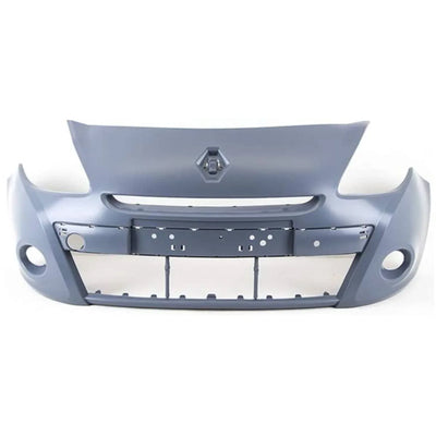 Fits Renault Clio 2009-2012 Front Bumper 15In Wheel Cars Primed No Pdc Or Washer Holes - tradevehicleparts.co.uk