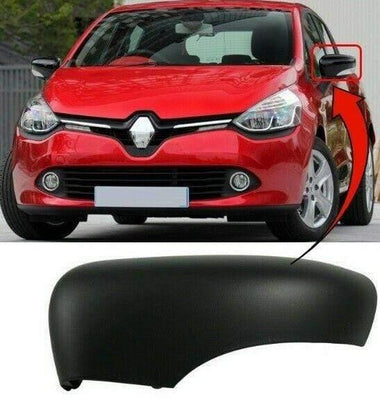Fits Renault Clio 2013-2016 Door Mirror Cover Gloss Black Passenger Side  - tradevehicleparts.co.uk