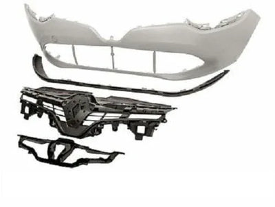 Fits Renault Clio 2013-2016 Front Bumper Complete With Grille Spoiler And Bracket - tradevehicleparts.co.uk