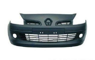 Fits Renault Clio 3 2005-2009 Complete Front Bumper Primed For 15" In Wheel Size With Fog Light Hole - tradevehicleparts.co.uk