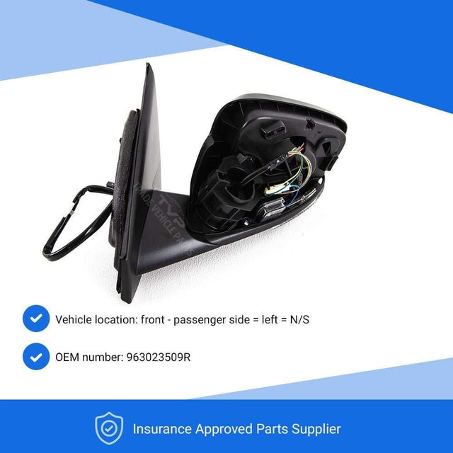 Fits Renault Kadjar 2015-2018 Door Wing Mirror Electric Heated With Indicator Power Fold Primed Cover 9 Pins Passenger Side - image 3