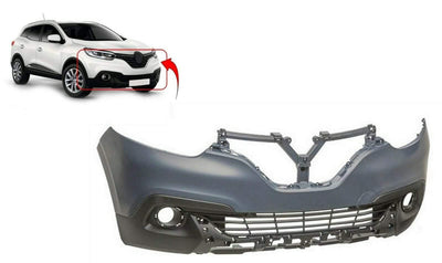 Fits Renault Kadjar 2015-2018 Front Bumper Without Pdc Holes Primed - tradevehicleparts.co.uk