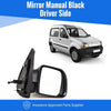 Fits Renault Kangoo 1998-2003 Door Wing Mirror Manual Black Driver Side thumbnail