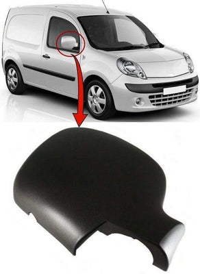Fits Renault Kangoo 2009-2013 Door Wing Mirror Cover Black Driver Side Right  - tradevehicleparts.co.uk