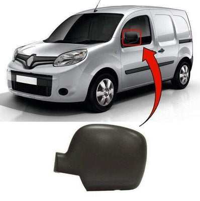 Fits Renault Kangoo 2009-2013 Door Wing Mirror Cover Black Passenger Side Left - tradevehicleparts.co.uk