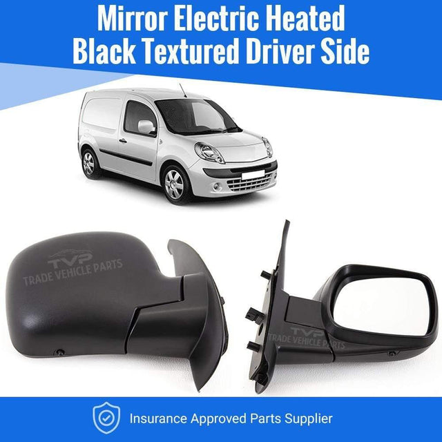 Fits Renault Kangoo 2009-2013 Door Wing Mirror Electric Heated Textured Driver Side - image 2