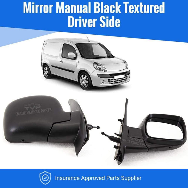 Fits Renault Kangoo 2009-2013 Door Wing Mirror Manual Textured Driver Side - image 2