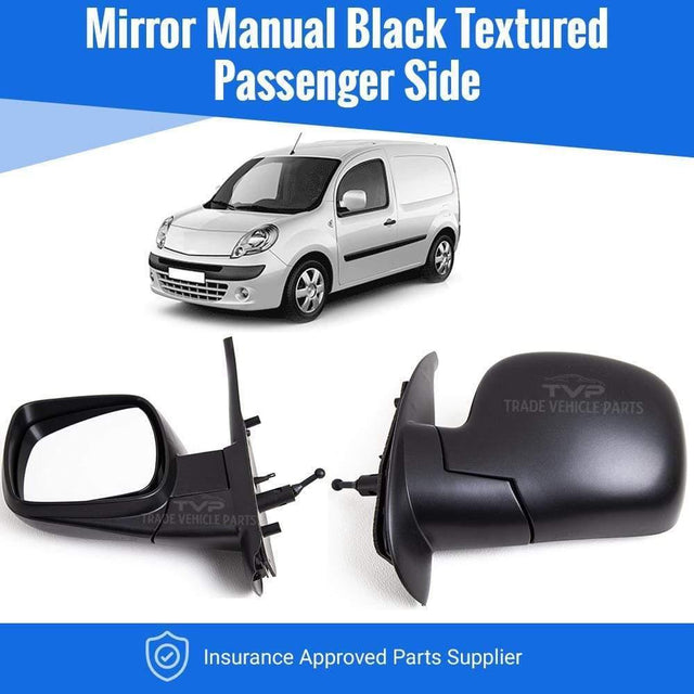 Fits Renault Kangoo 2009-2013 Door Wing Mirror Manual Textured Passenger Side - image 2