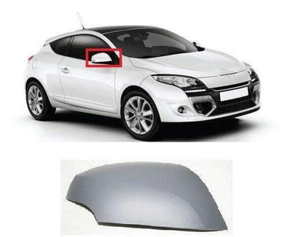 Fits Renault Megane 2008-2016 Door Wing Mirror Cover Primed Driver Side - tradevehicleparts.co.uk