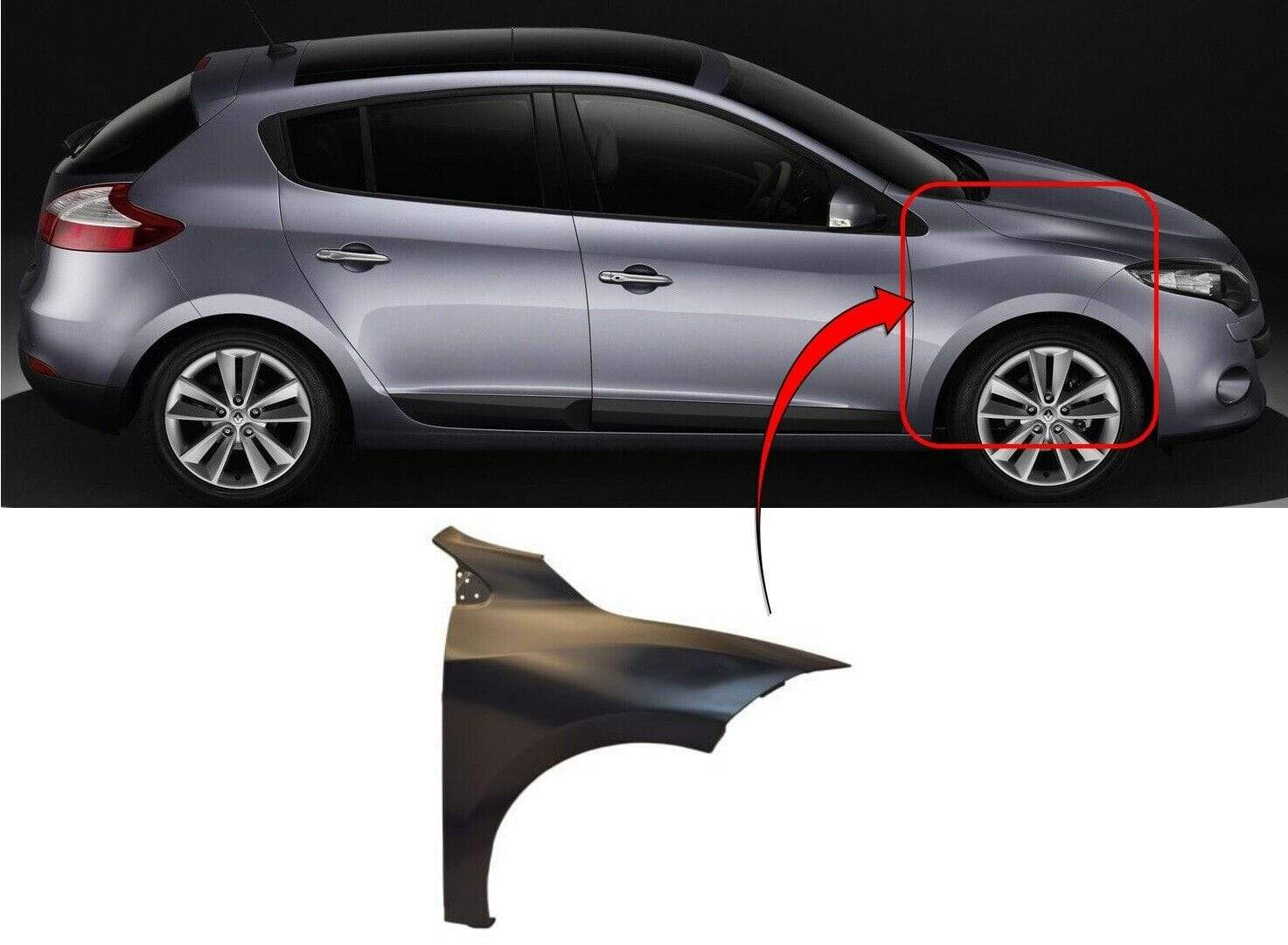 Renault Megane 2009-2016 Front Wing Driver Side