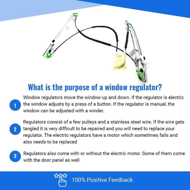 Fits Renault Megane Mk2 2003-2008 Front Electric Window Regulator W/O Motor Passenger Side - image 4