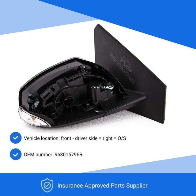 Fits Renault Megane 2008-2013 Door Mirror Heated Electric Primed W/Indicator Right - image 3
