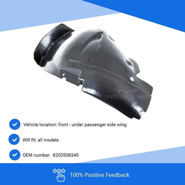 Fits Renault Trafic 2007-2014 Front Wing Arch Liner Splash Guard Front Section Left - image 3