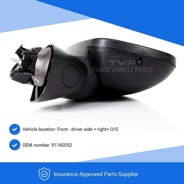 Fits Renault Trafic 2001-2014 Door Wing Mirror Electric Heated Black Driver Side - image 3