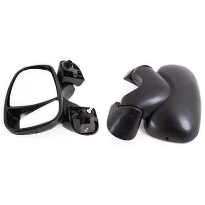 Fits Vauxhall Vivaro 2000-2014 Door Wing Mirror Manual Black Passenger Side - tradevehicleparts.co.uk