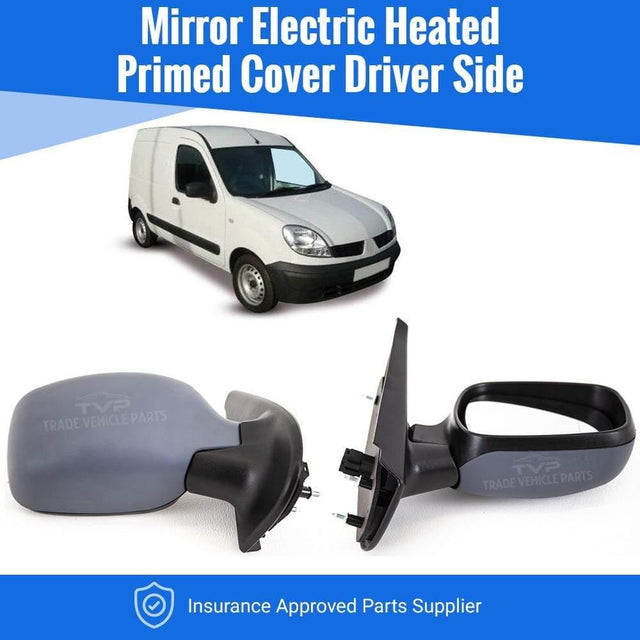 Fits Renault Kangoo 2003-2009 Door Wing Mirror Electric Heated Primed Driver Side - image 2