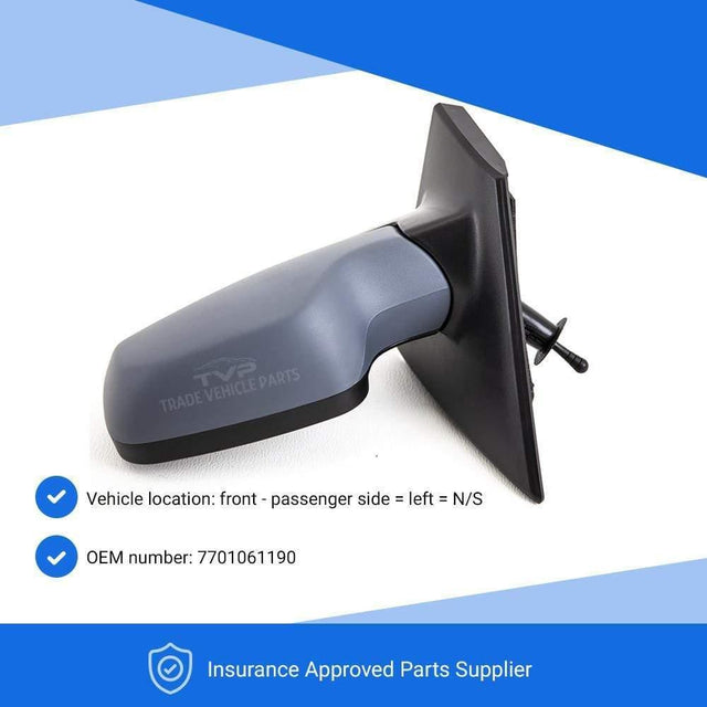 Fits Renault Clio 2005-2009 Door Wing Mirror Manual Primed Passenger Side - image 3